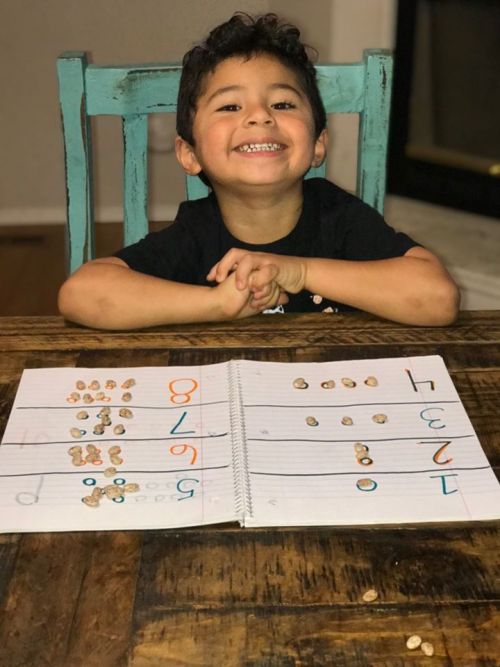 Child doing homework